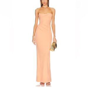 Michael Costello x REVOLVE Briggs Gown Peach Strapless dress maxi Revolve XXS